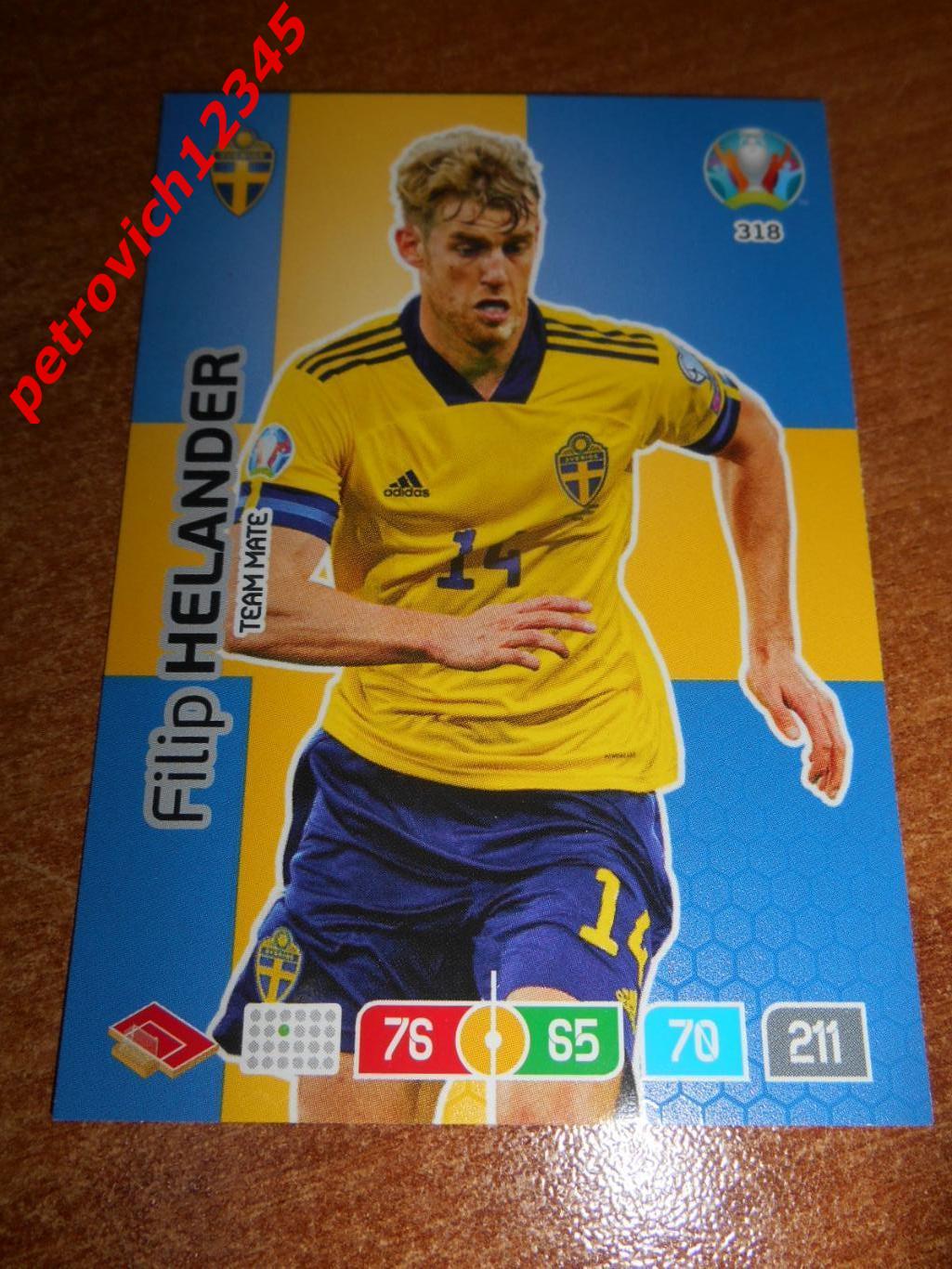 футбол.карточка = 318 - Filip Helander - Sweden