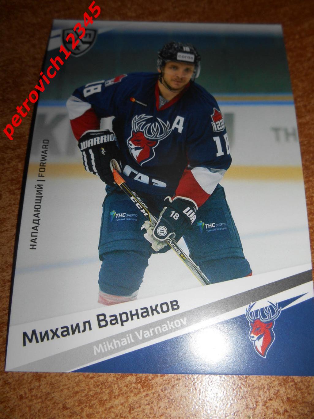 хоккей.карточка - Михаил Варнаков (Торпедо Нижегородская область)