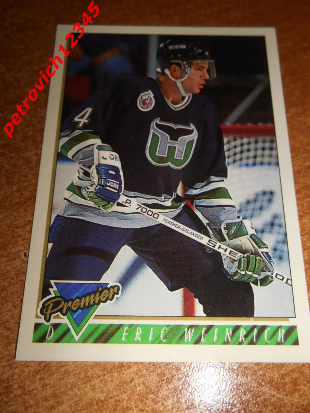 хоккей.карточка - 195 - Eric Weinrich - Hartford Whalers