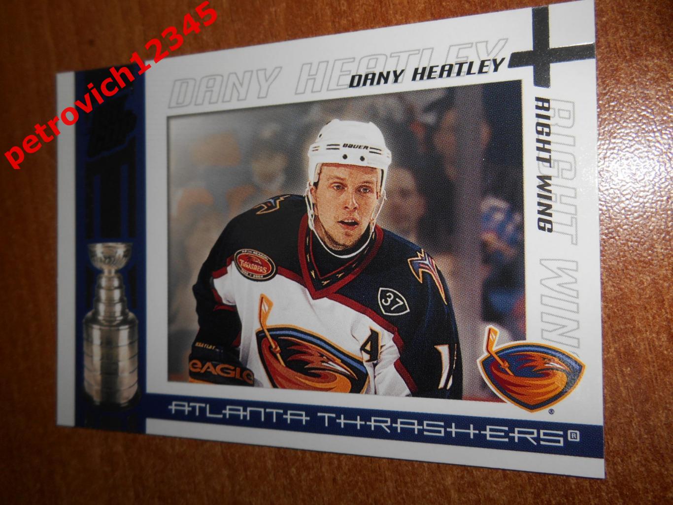 хоккей.карточка - 3 - Dany Heatley - Atlanta Thrashers