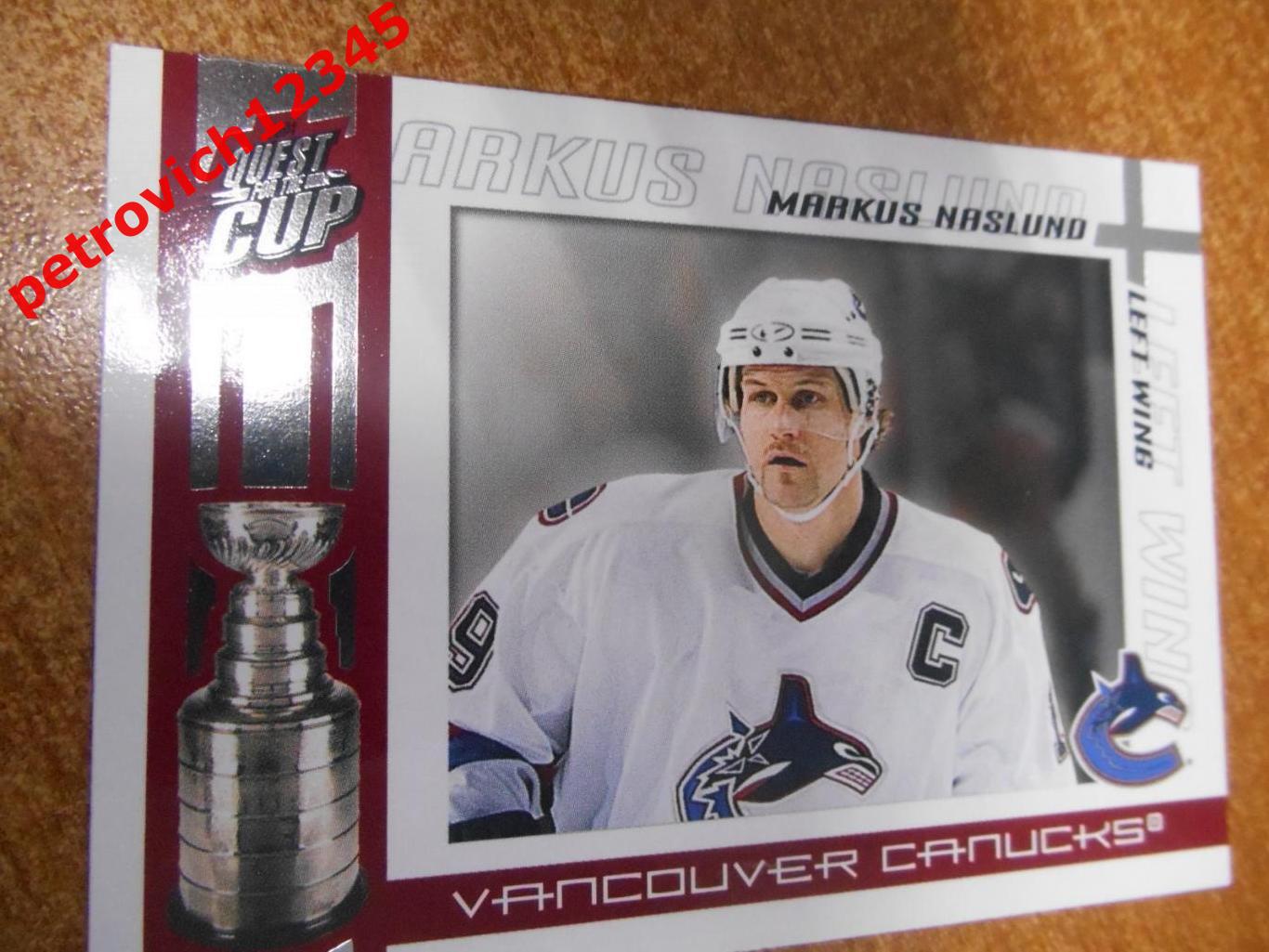 хоккей.карточка - 100 - Markus Naslund - Vancouver Canucks