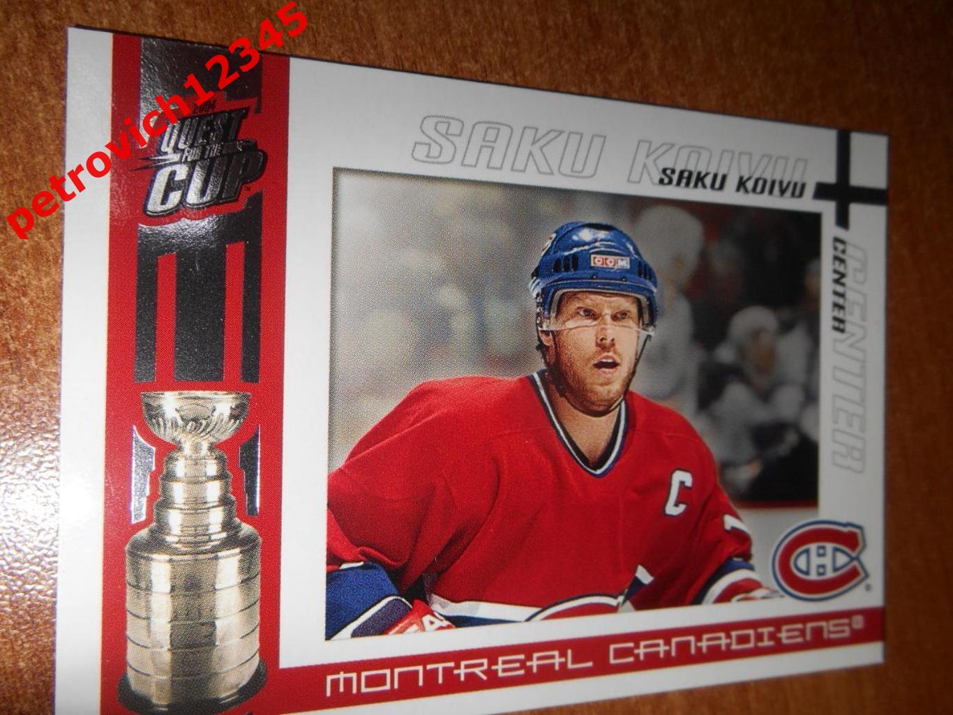 хоккей.карточка - 55 - Saku Koivu - Montreal Canadiens