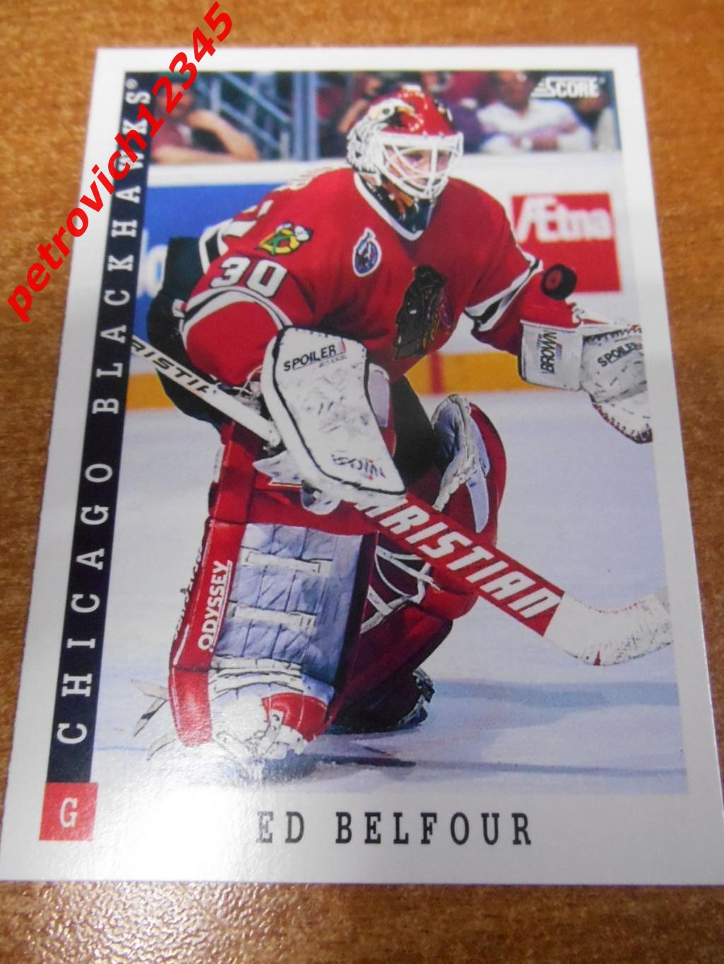 хоккей.карточка - 70 - Ed Belfour - Chicago Blackhawks