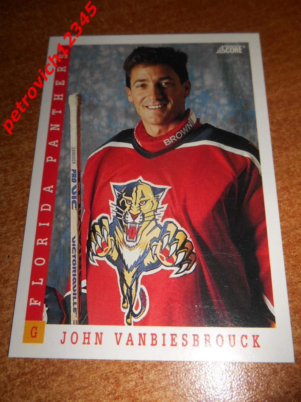 хоккей.карточка - 492 - John Vanbiesbrouck - Florida Panthers