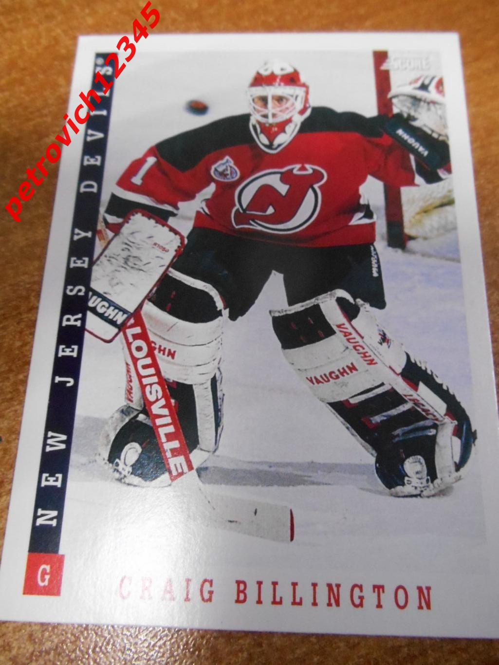 хоккей.карточка - 207 - Craig Billington - New Jersey Devils