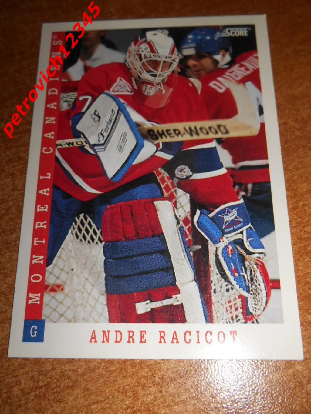 хоккей.карточка - 437 - Andre Racicot - Montreal Canadiens