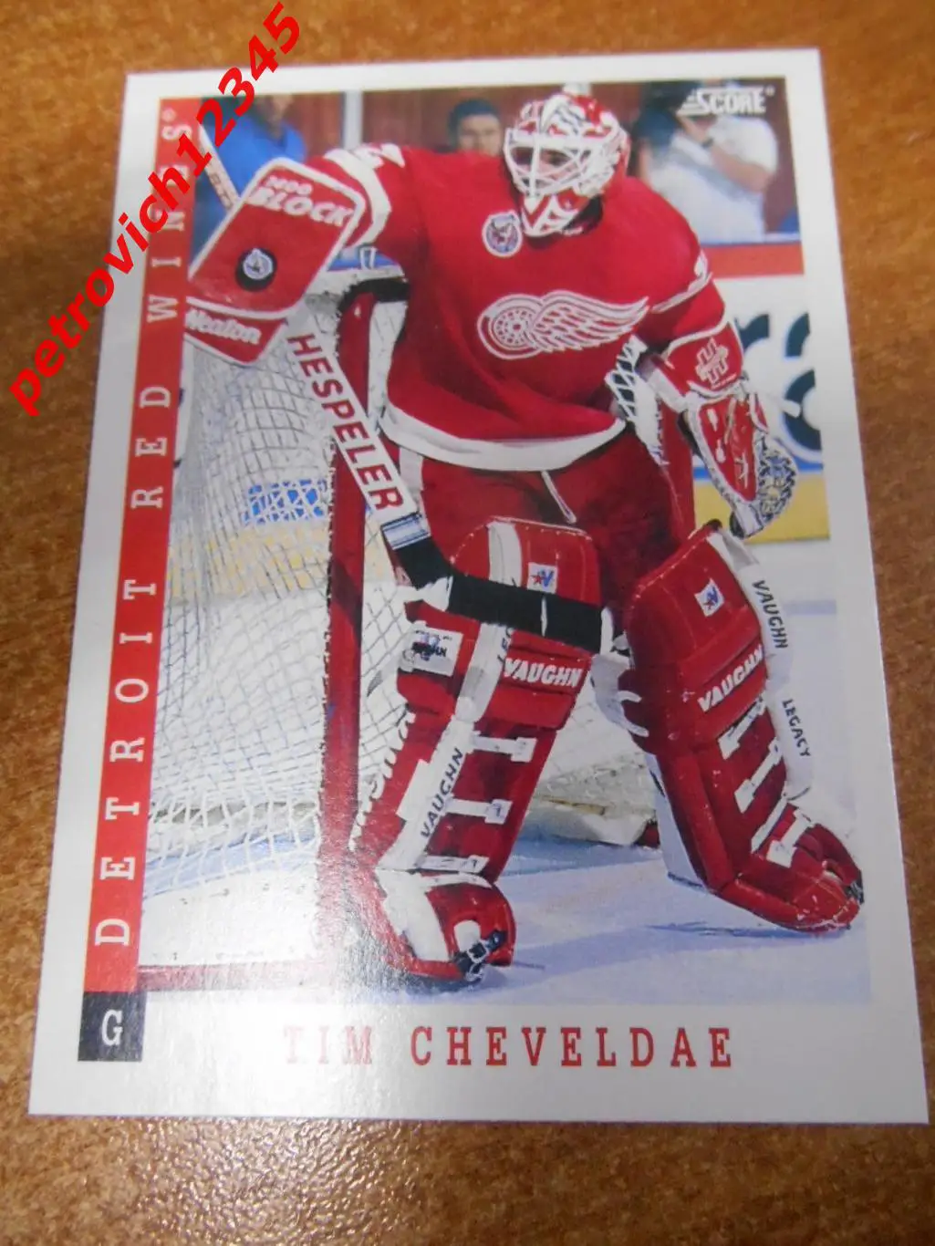 хоккей.карточка - 68 - Tim Cheveldae - Detroit Red Wings