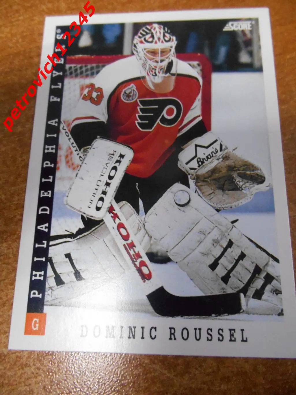 хоккей.карточка - 82 - Dominic Roussel - Philadelphia Flyers