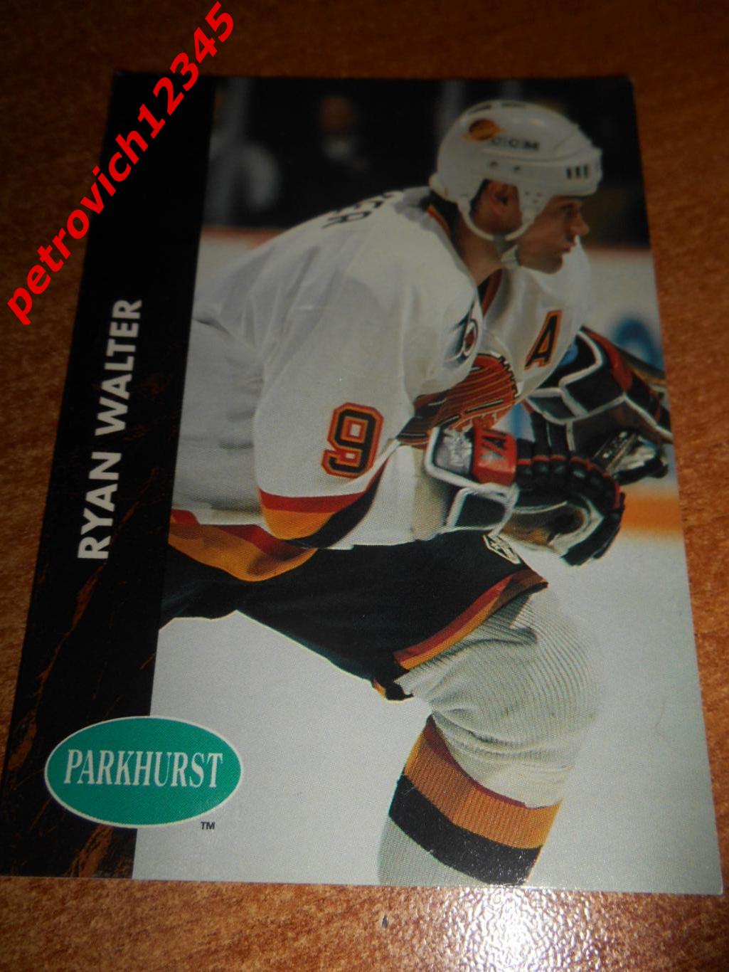 хоккей.карточка - 401 - Ryan Walter - Vancouver Canucks