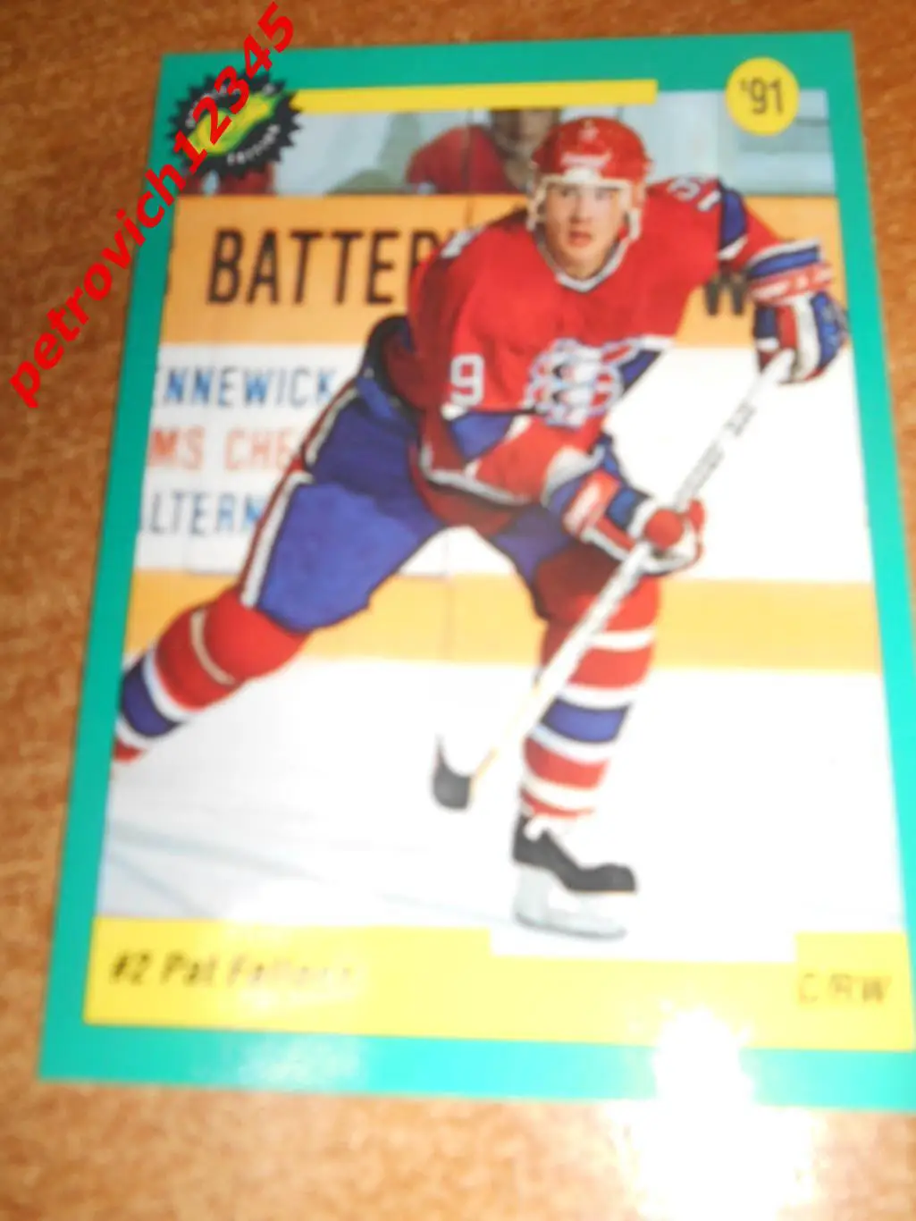 хоккей.карточка - 2 - Pat Falloon - San Jose Sharks