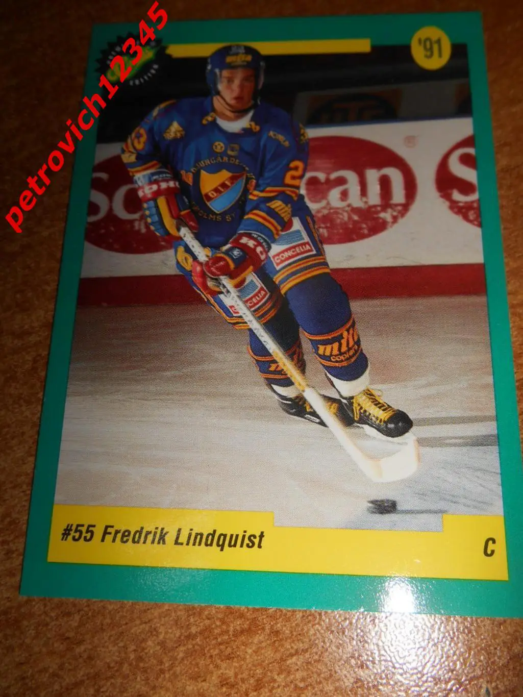 хоккей.карточка - 44 - Fredrik Lindquist - New Jersey Devils