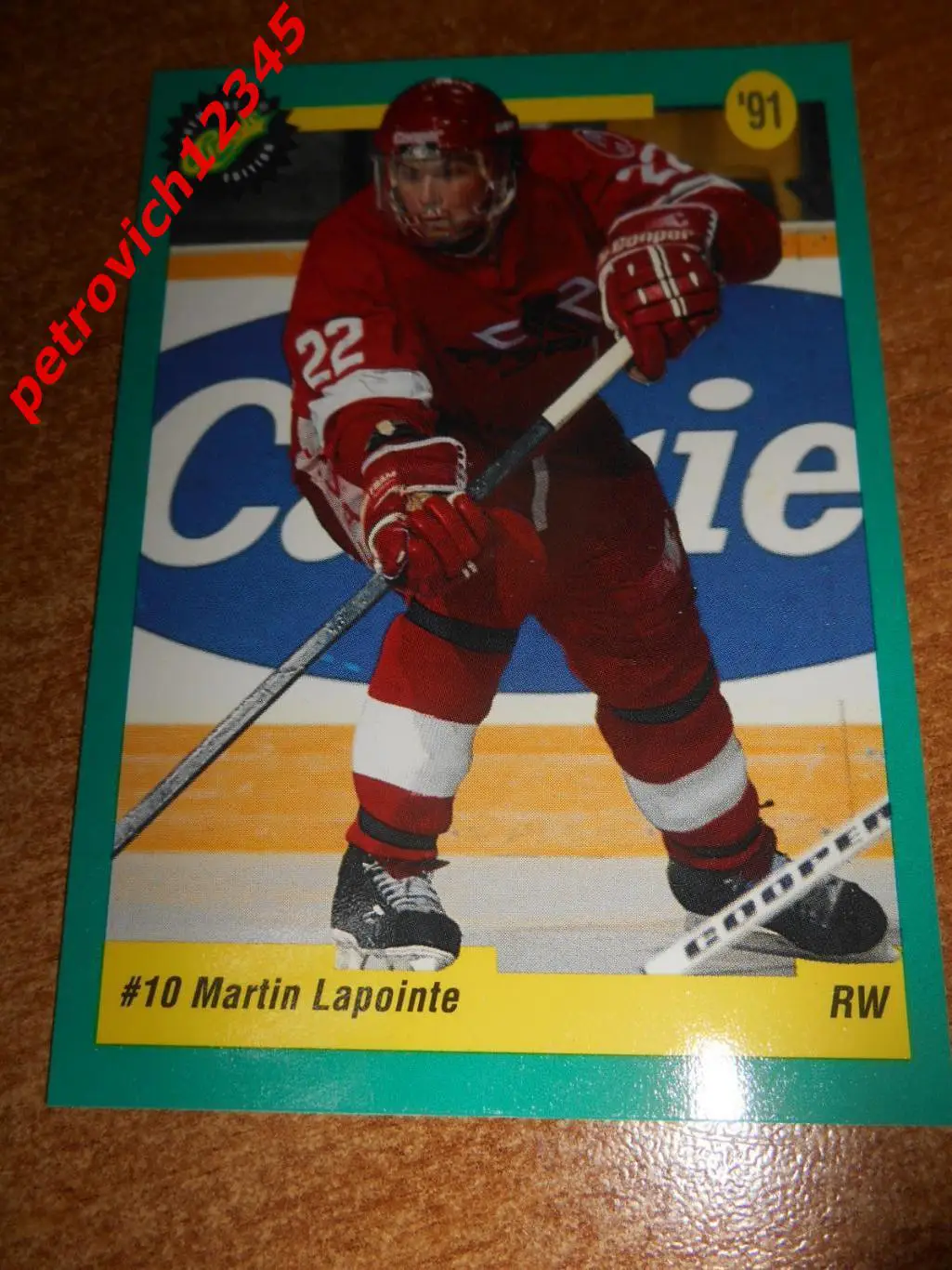 хоккей.карточка - 9 - Martin Lapointe - Detroit Red Wings