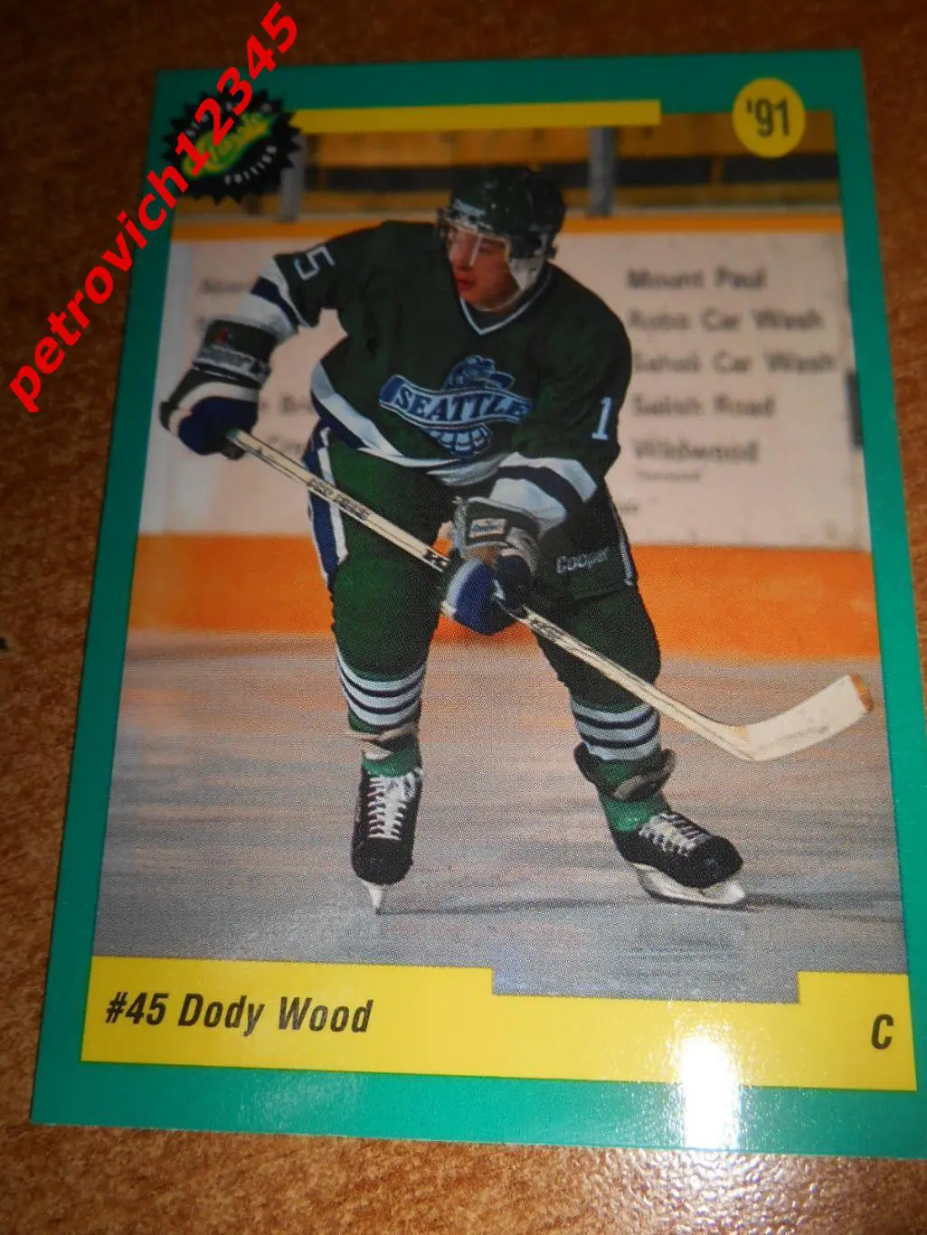 хоккей.карточка - 38 - Dody Wood - San Jose Sharks