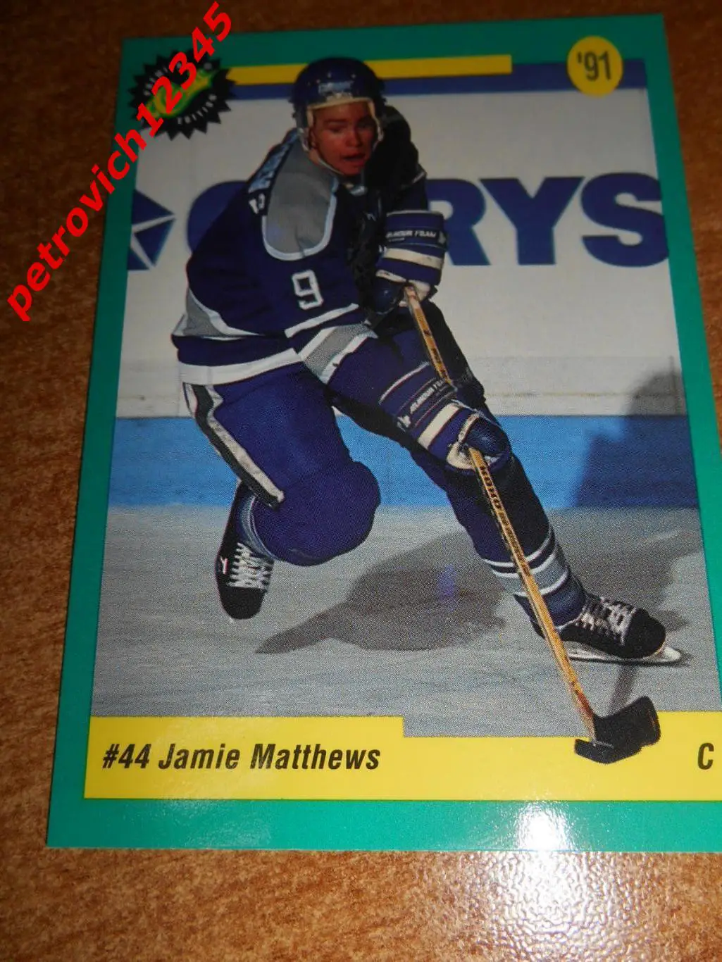хоккей.карточка - 37 - Jamie Matthews - Chicago Blackhawks