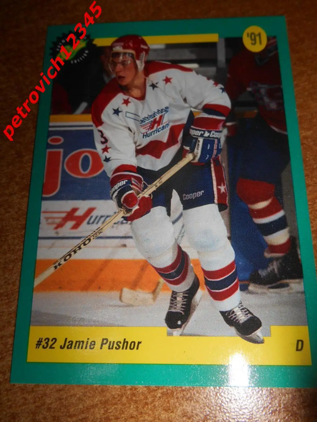 хоккей.карточка - 28 - Jamie Pushor - Detroit Red Wings