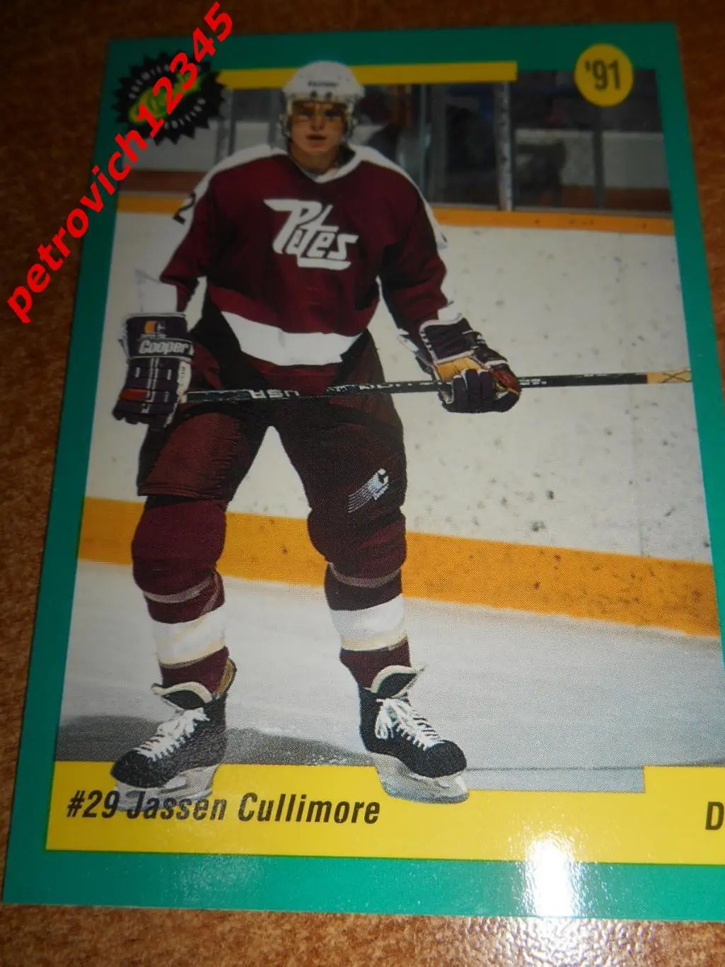 хоккей.карточка - 26 - Jassen Cullimore - Vancouver Canucks