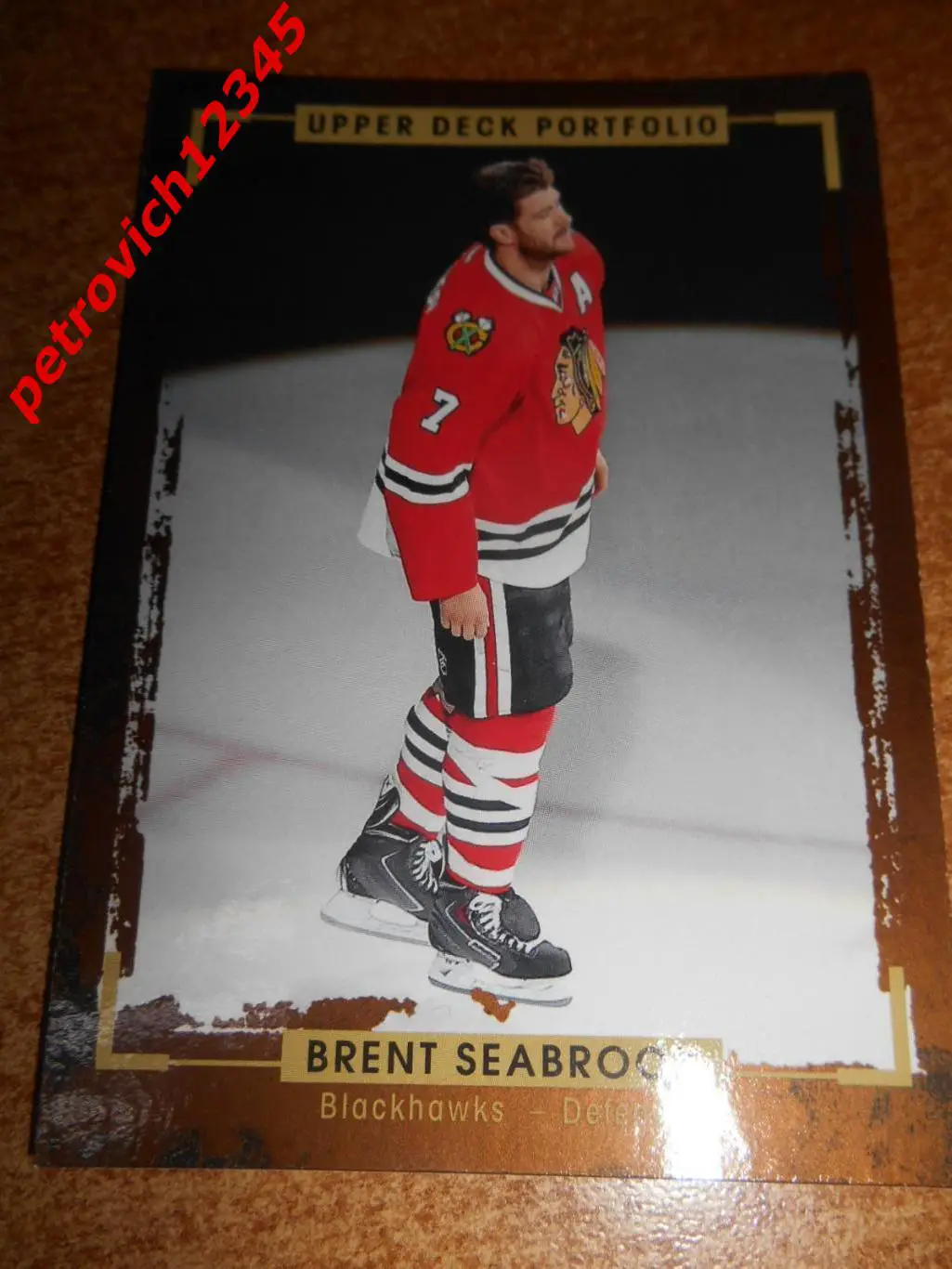 хоккей.карточка - 2 - Brent Seabrook - Chicago Blackhawks