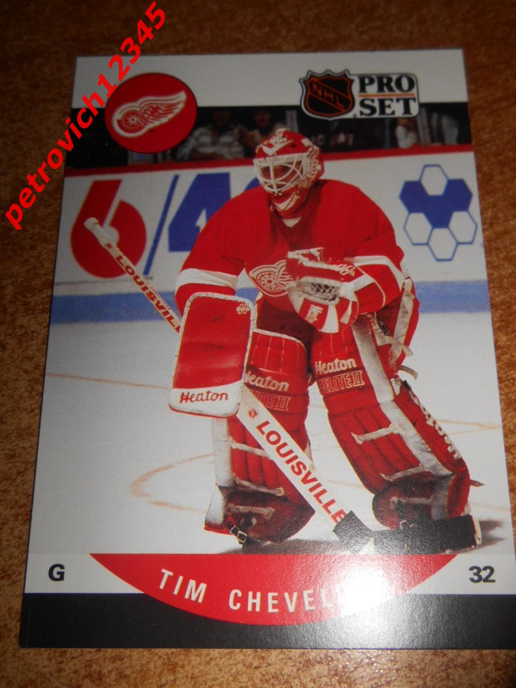 хоккей.карточка - 602 - Tim Cheveldae RC - Detroit Red Wings