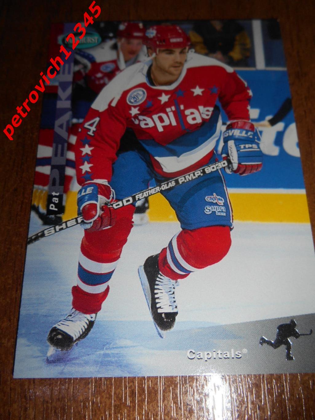 хоккей.карточка - SE196 - Pat Peake - Washington Capitals