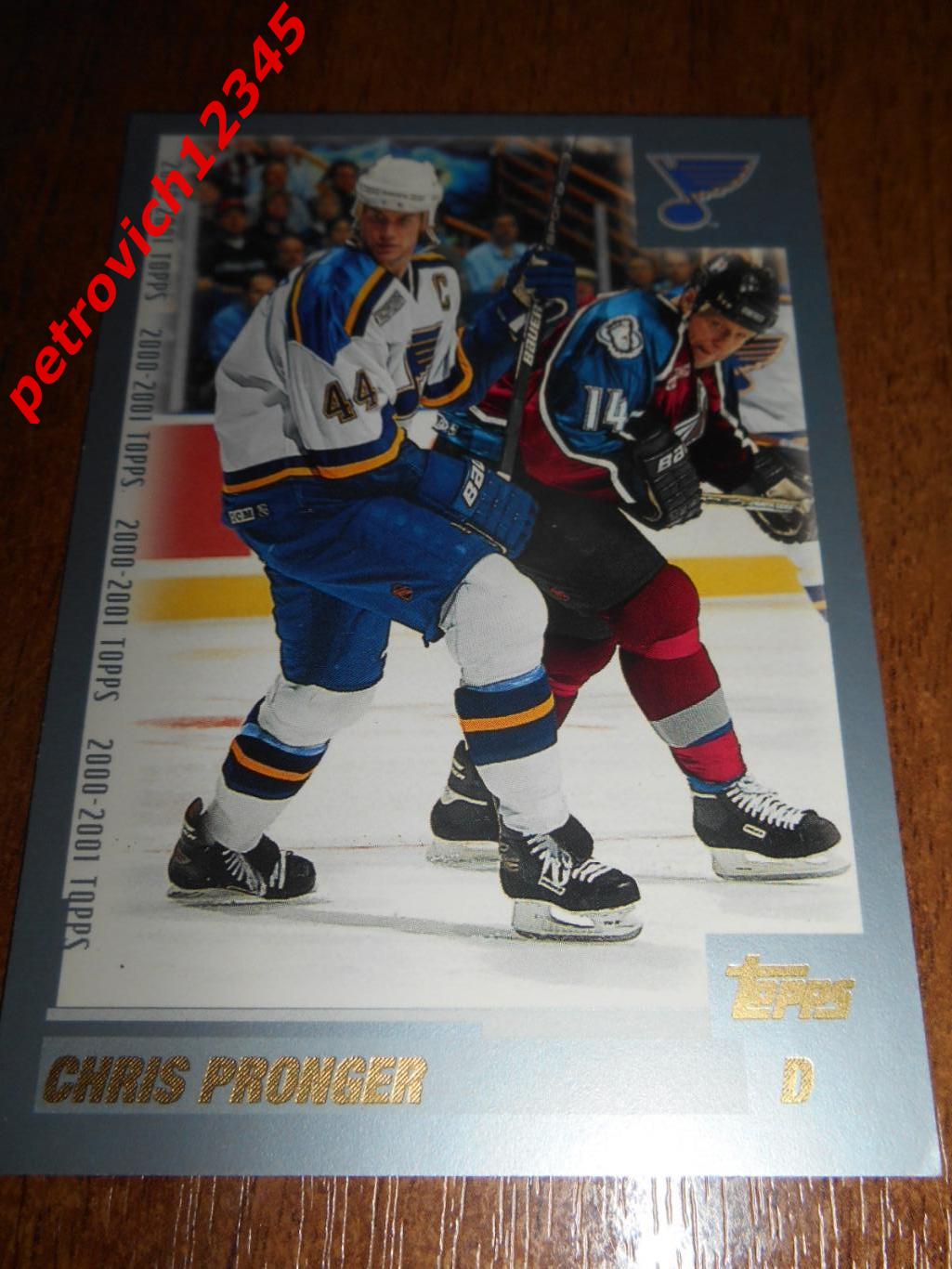 хоккей.карточка - 9 - Chris Pronger - St. Louis Blues