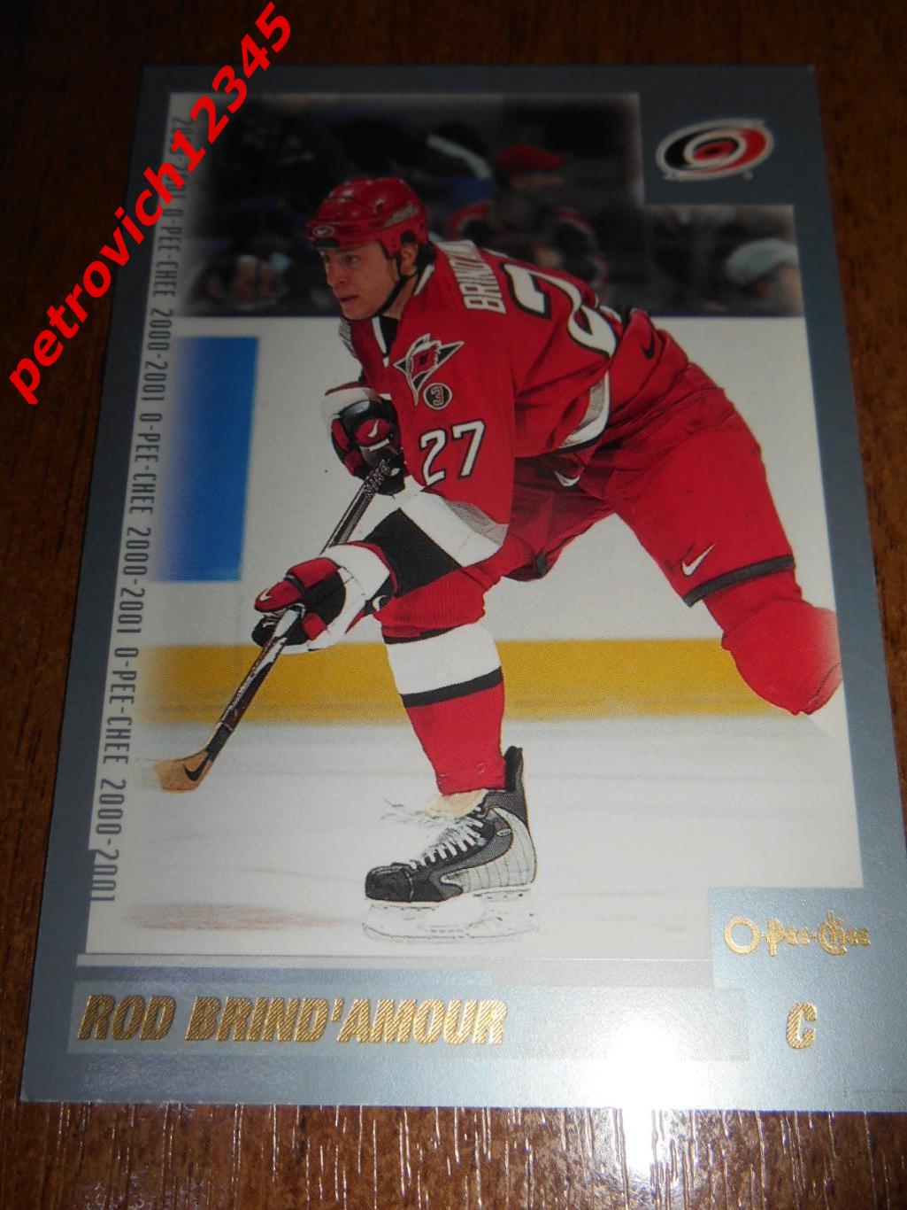 хоккей.карточка - 57 - Rod Brind'Amour - Carolina Hurricanes