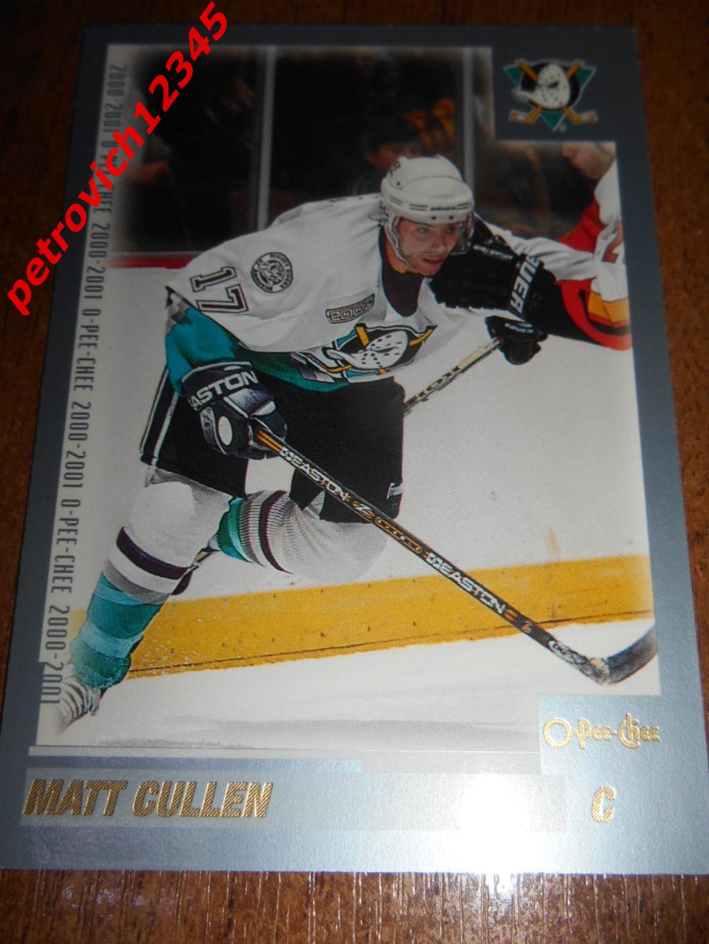 хоккей.карточка - 211 - Matt Cullen - Anaheim Mighty Ducks