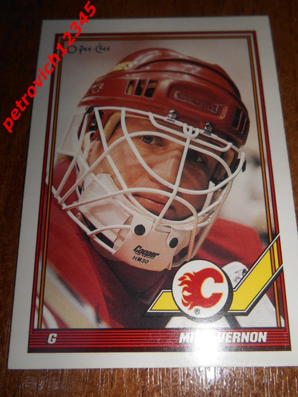 хоккей.карточка - 107 - Mike Vernon - Calgary Flames