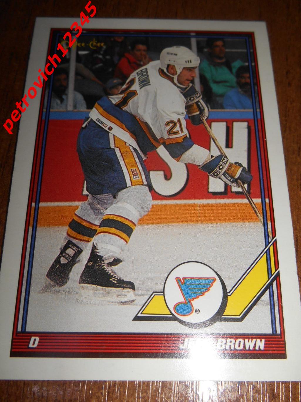 хоккей.карточка - 222 - Jeff Brown - St. Louis Blues