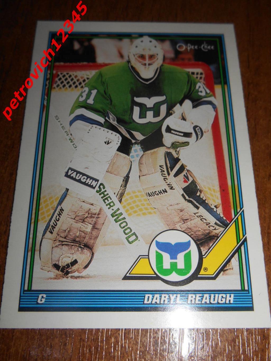 хоккей.карточка - 391 - Daryl Reaugh - Hartford Whalers