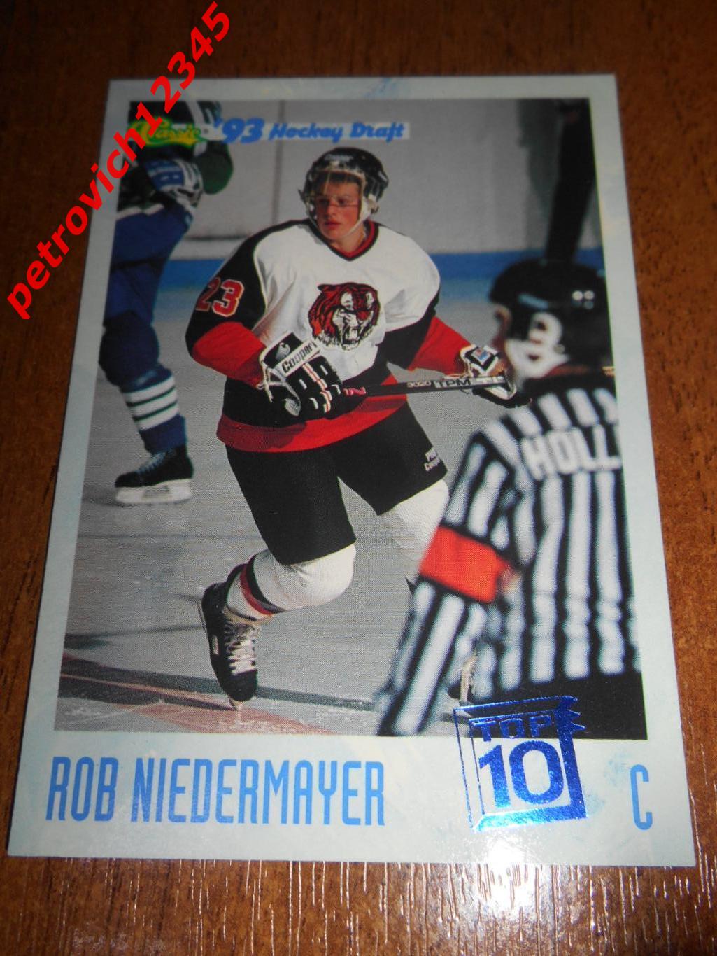 хоккей.карточка - 5 - Rob Niedermayer T10 - Medicine Hat Tigers