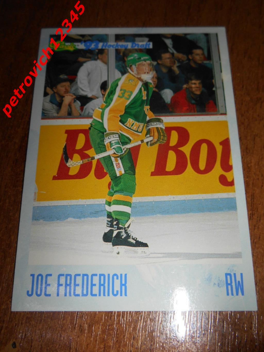 хоккей.карточка - 65 -Joe Frederick - Northern Michigan Wildcats