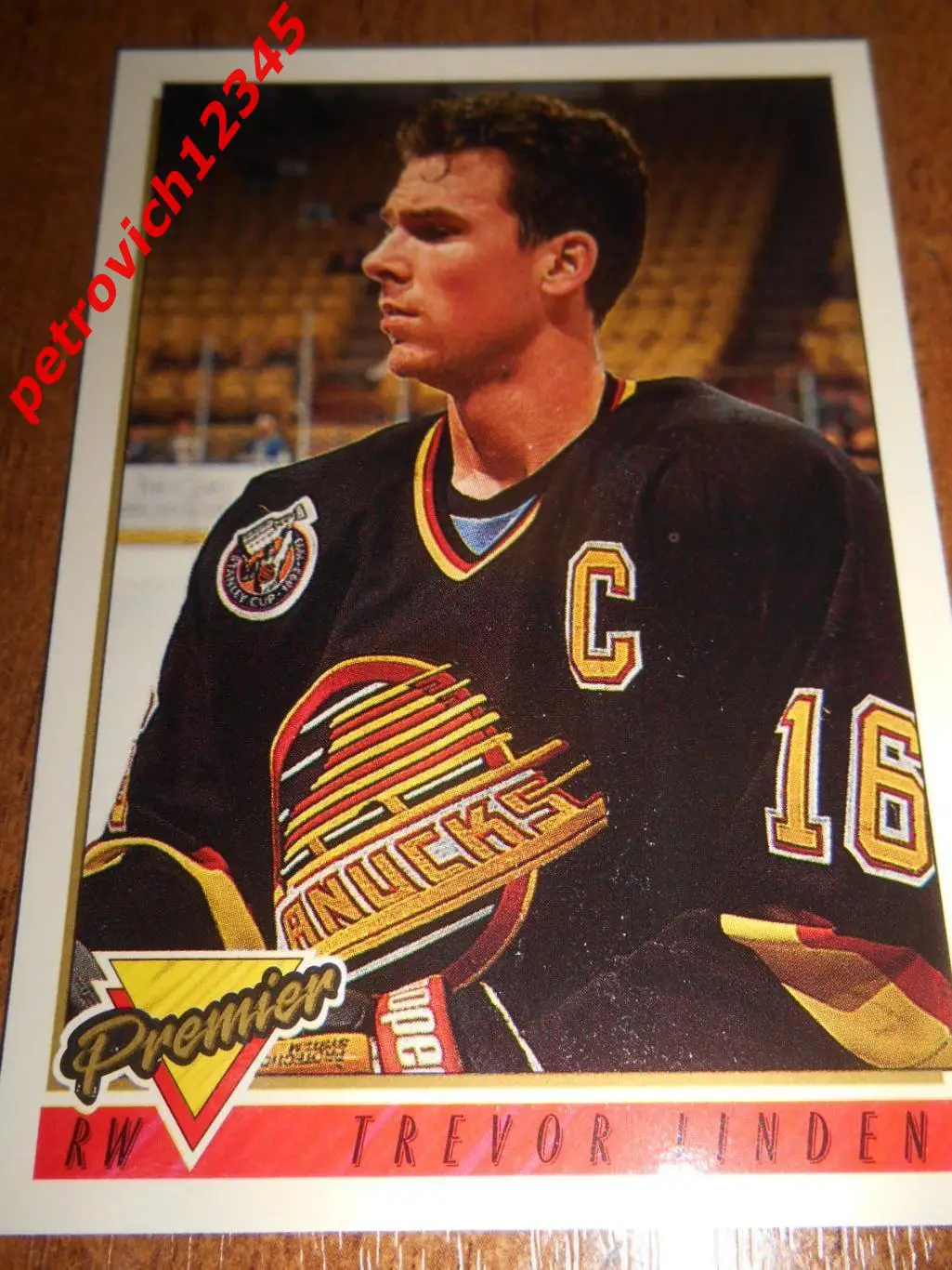 хоккей.карточка - 225 - Trevor Linden - Vancouver Canucks