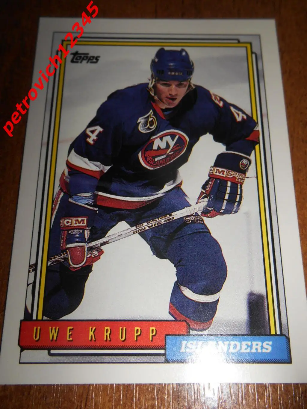 хоккей.карточка - 158 - Uwe Krupp - New York Islanders