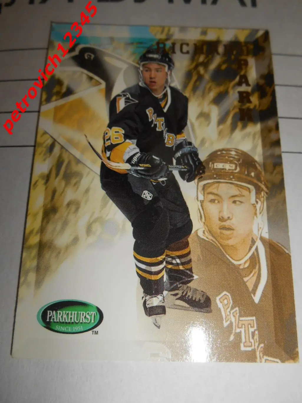 хоккей.карточка - 169 - Richard Park - Pittsburgh Penguins