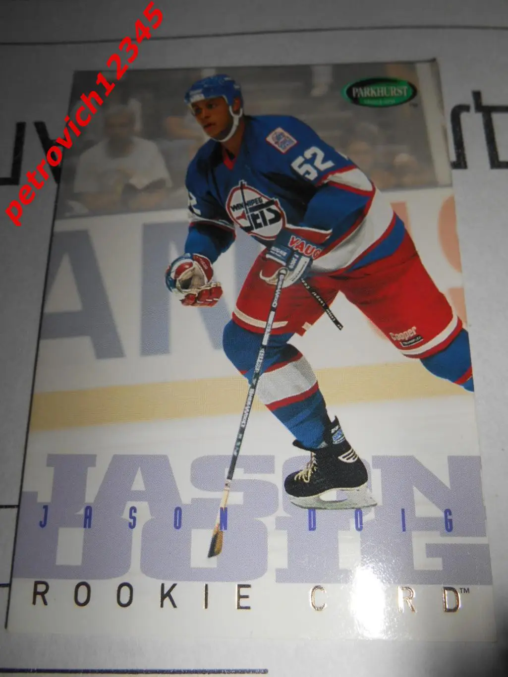 хоккей.карточка - 529 - Jason Doig ROO - Winnipeg Jets