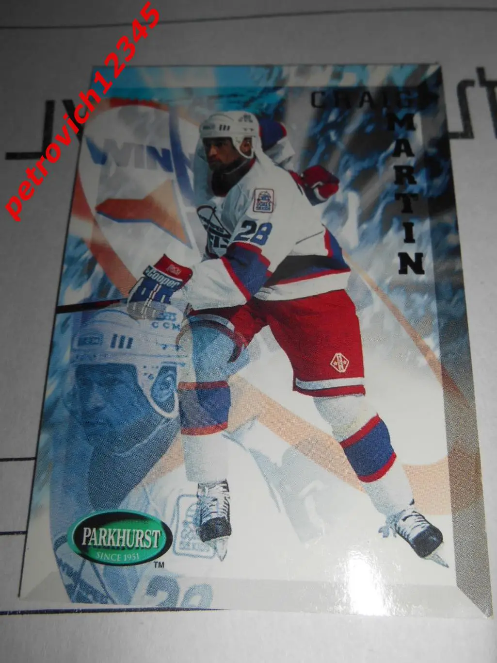хоккей.карточка - 229 - Craig Martin RC - Winnipeg Jets