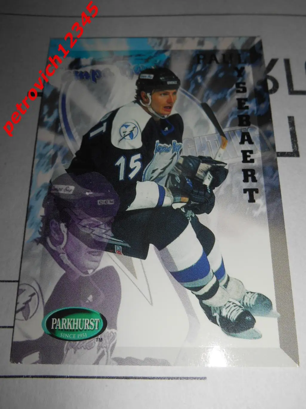 хоккей.карточка - 191 - Paul Ysebaert - Tampa Bay Lightning