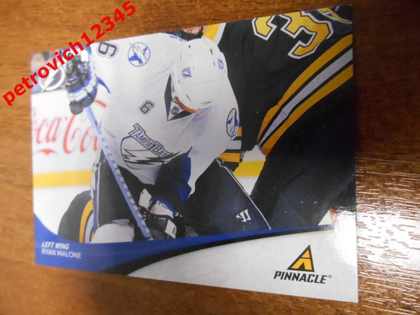 хоккей.карточка - 176 - Ryan Malone - Tampa Bay Lightning