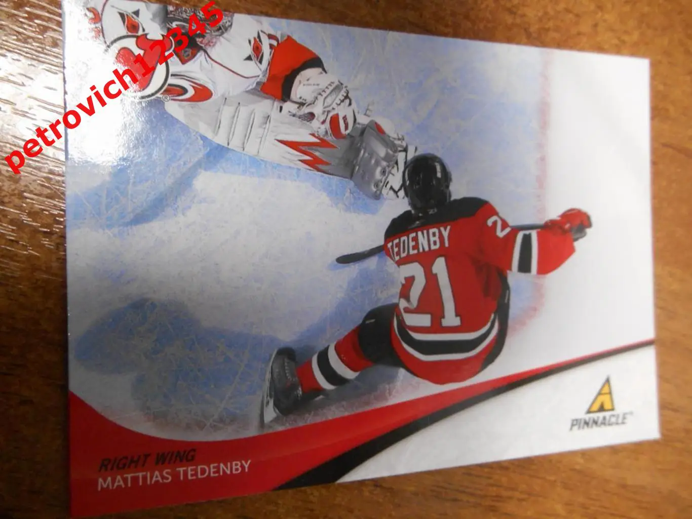 хоккей.карточка - 67 - Mattias Tedenby - New Jersey Devils