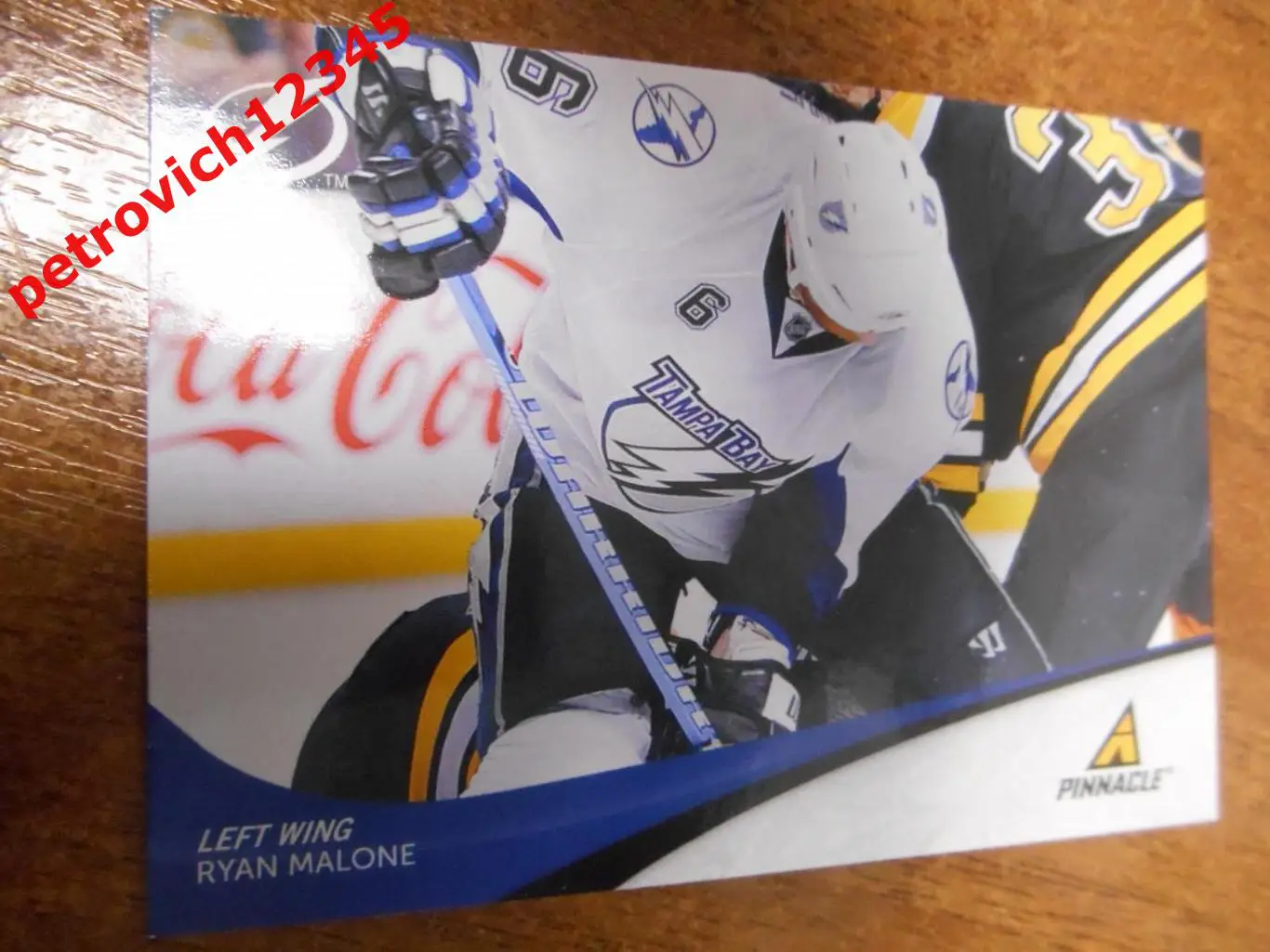 хоккей.карточка - 176 - Ryan Malone - Tampa Bay Lightning