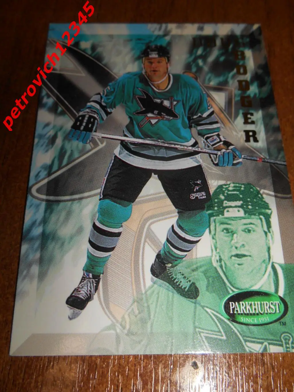хоккей.карточка - 454 - Doug Bodger - San Jose Sharks