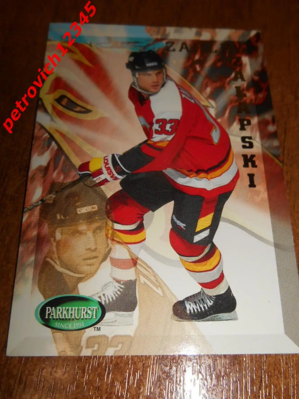 хоккей.карточка - 31 - Zarley Zalapski - Calgary Flames