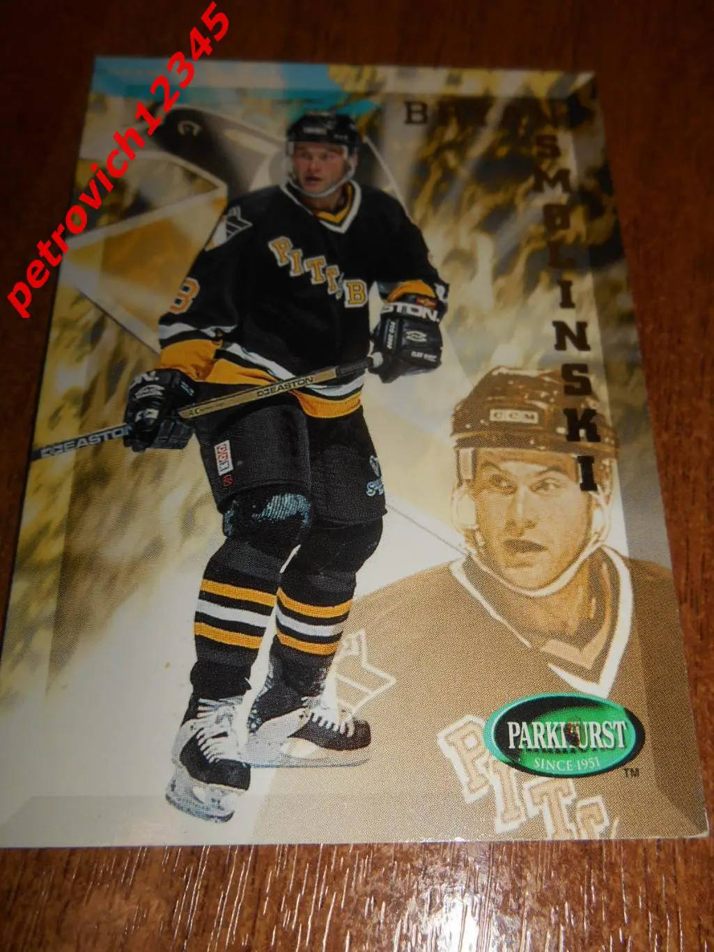 хоккей.карточка - 168 - Bryan Smolinski - Pittsburgh Penguins