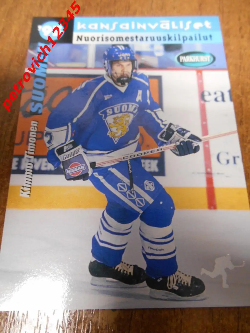 хоккей.карточка - SE218 - Kimmo Timonen WJC - Finland