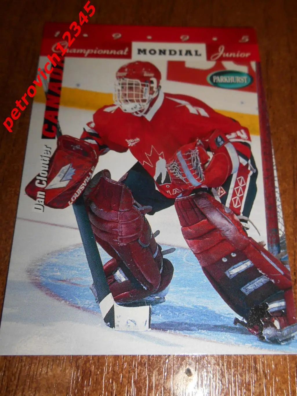 хоккей.карточка - SE210 - Dan Cloutier WJC - Canada