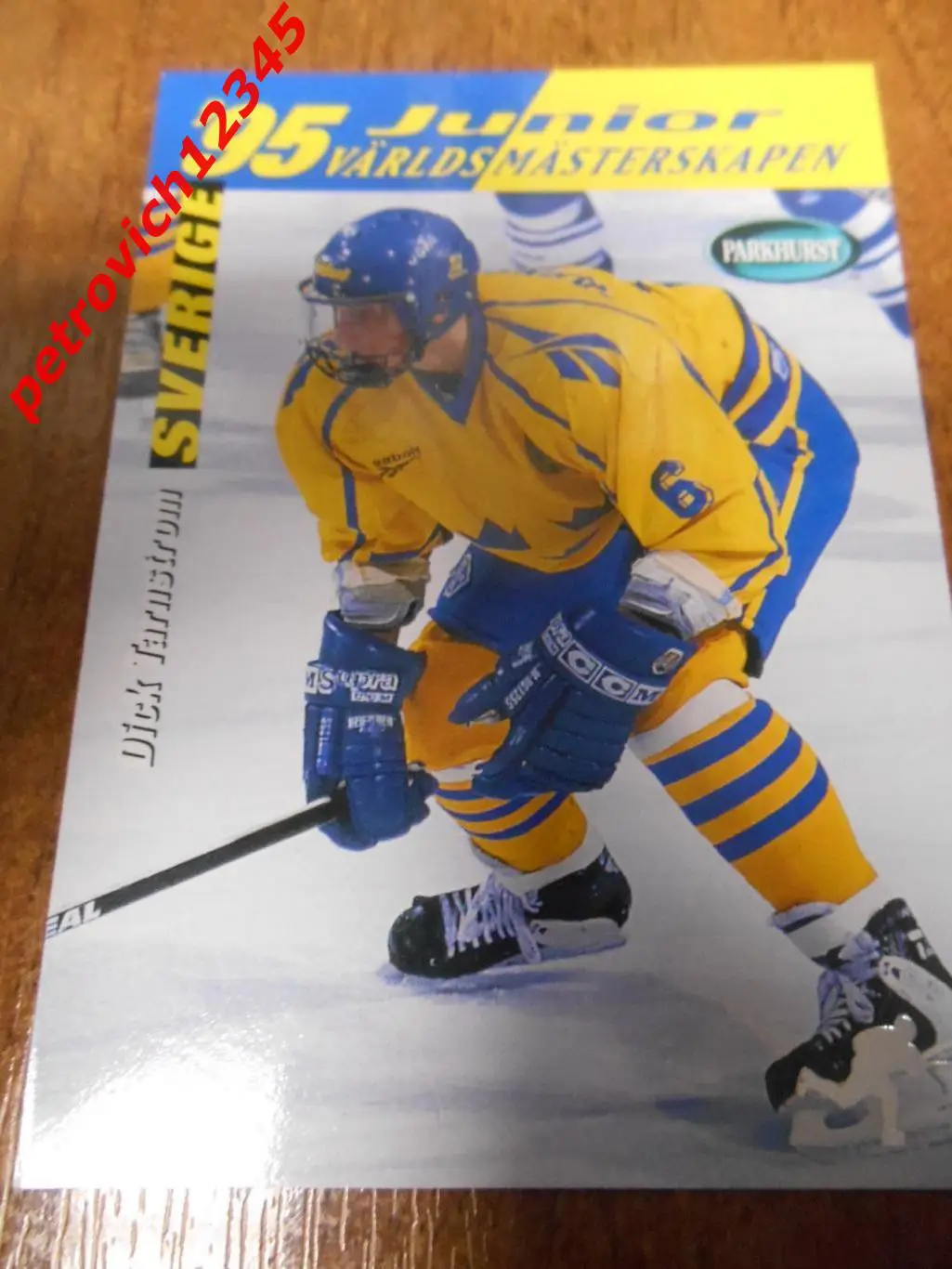 хоккей.карточка - SE239 - Dick Tarnstrom WJC - Sweden