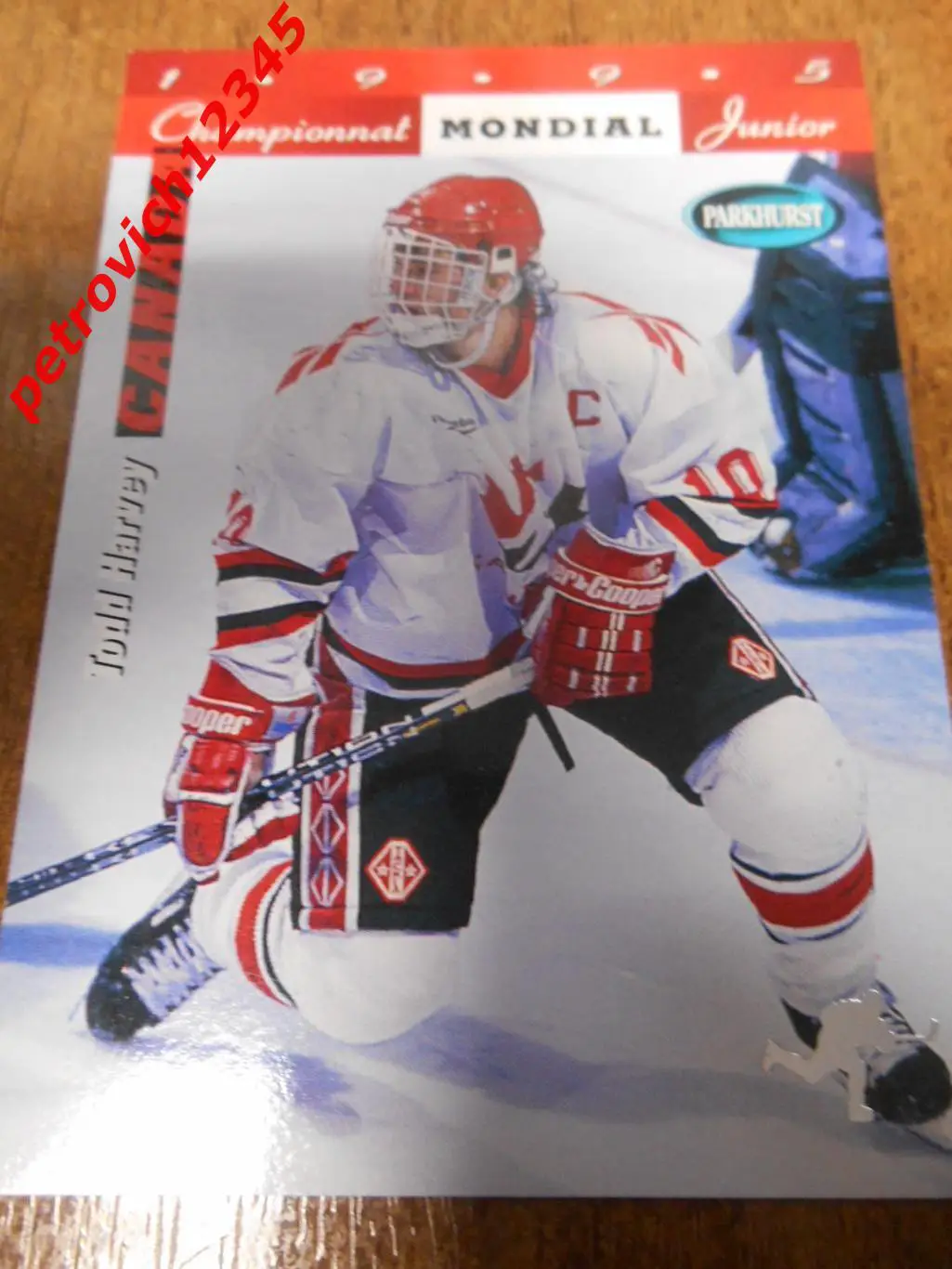 хоккей.карточка - SE206 - Todd Harvey WJC - Canada