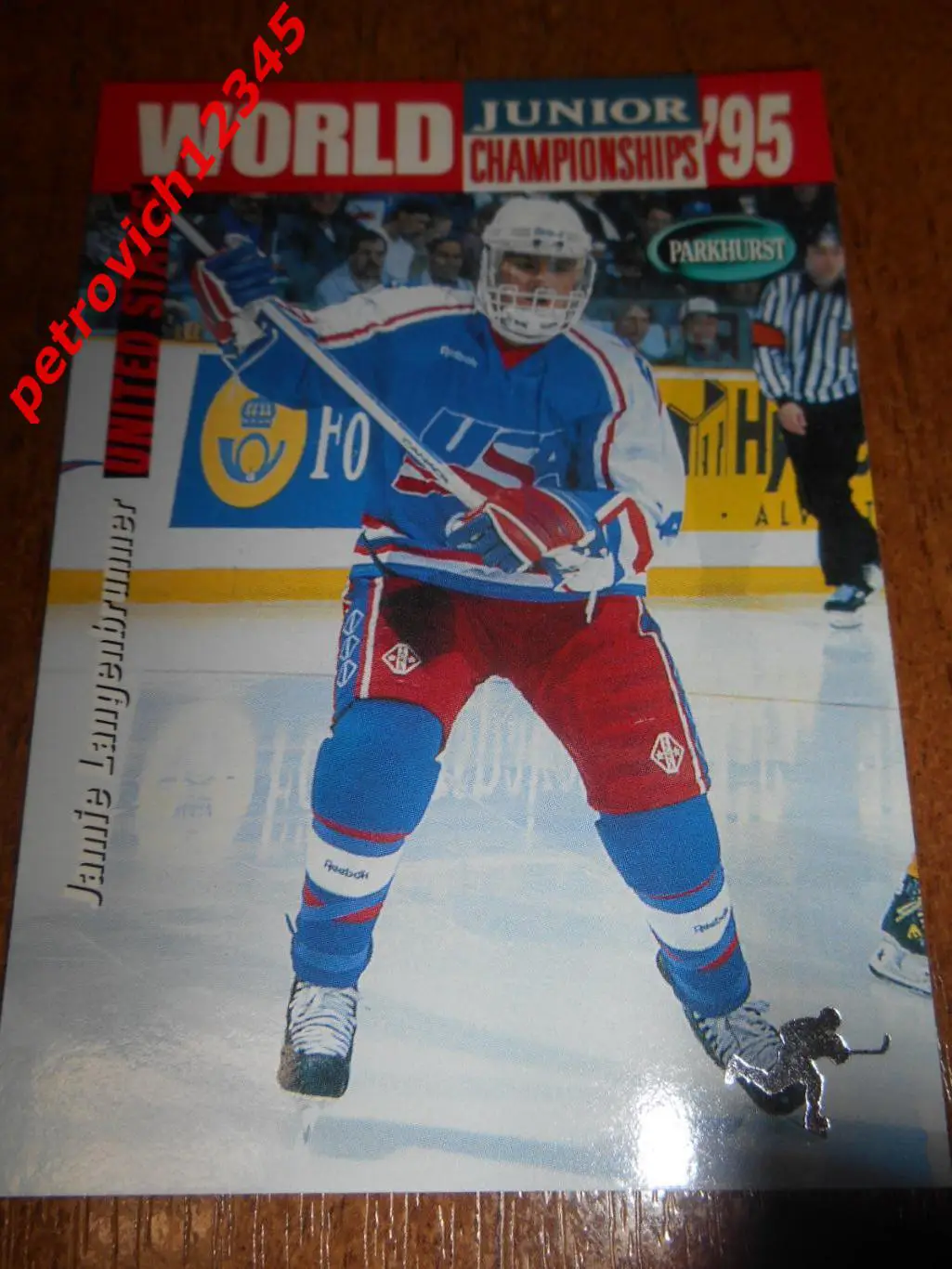 хоккей.карточка - SE248 - Jamie Langenbrunner WJC - USA