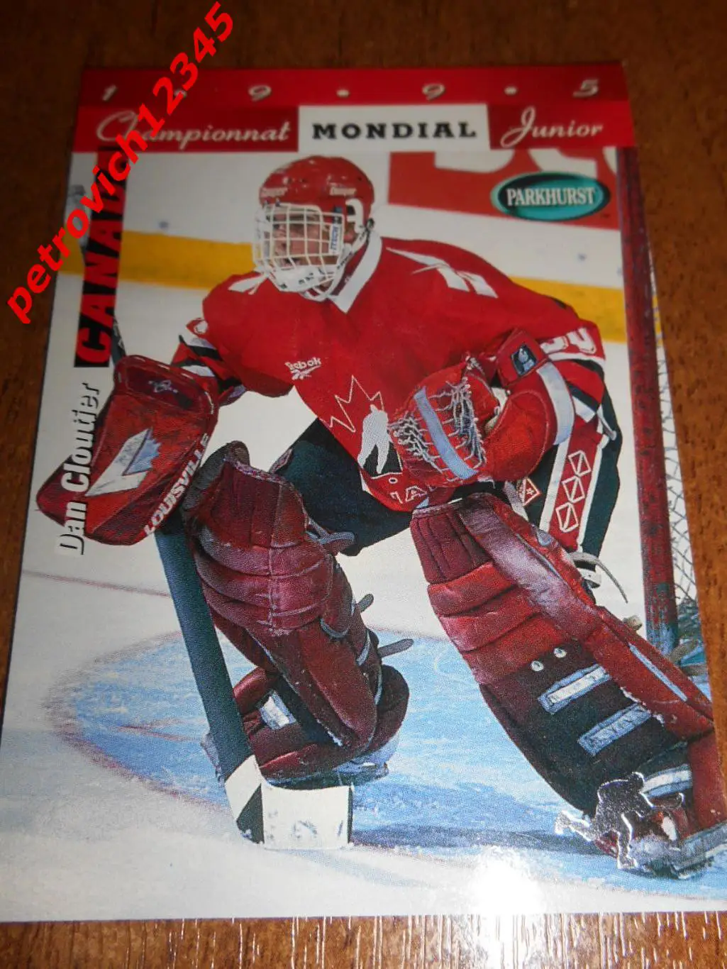 хоккей.карточка - SE210 - Dan Cloutier WJC - Canada