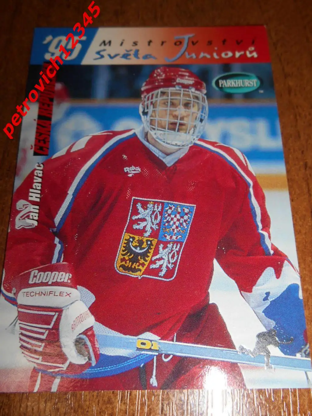 хоккей.карточка - SE213 - Jan Hlavac WJC - Czech Republic